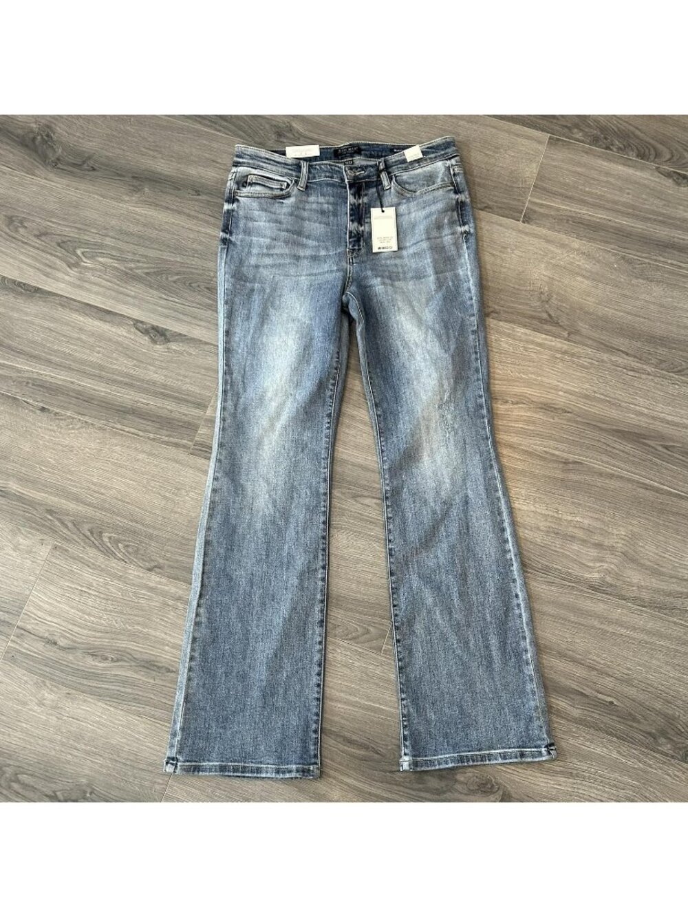 Judy Blue Jeans Womens 13/31 Blue American Honey Mid Rise Bootcut JB82337LT-CO